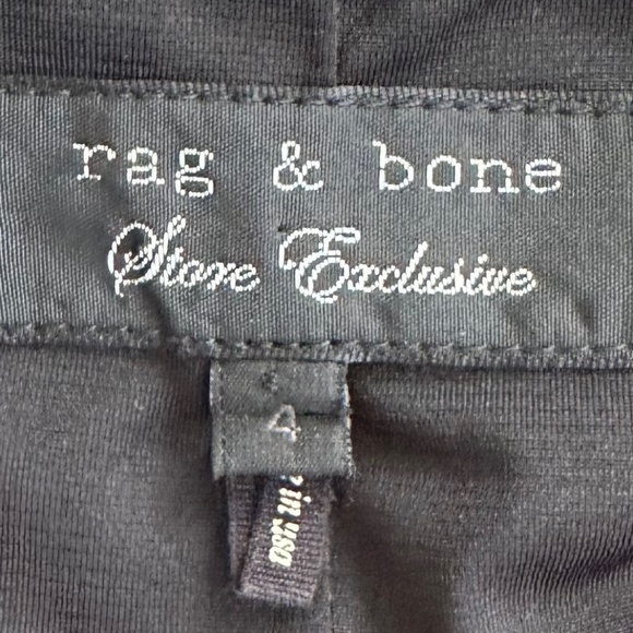 Rag & Bone Sleeveless Pleated High-Low Peplum Top Blue/Black Size 4 Modern Edgy - Picture 4 of 11